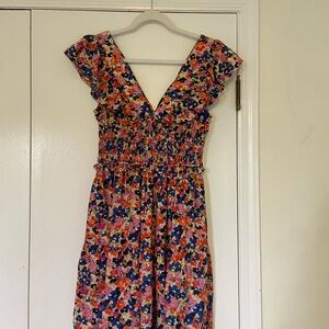 GAP Pink and Blue Flutter Sleeve Sundress